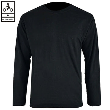 Maglietta da motociclista Apex da uomo a maniche lunghe con fodera in Kevlar, nera