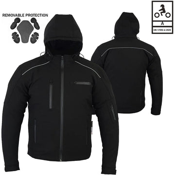 The Apex Soft Shell Motorcycle Lined with Kevlar Hoodie