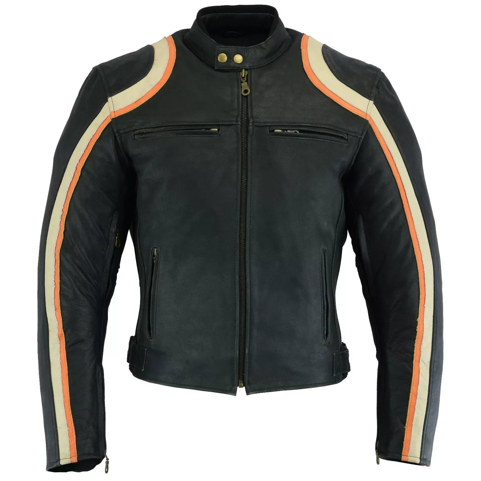 Motorcycle Retro Vintage Cafe Racer CE Leather Jacket