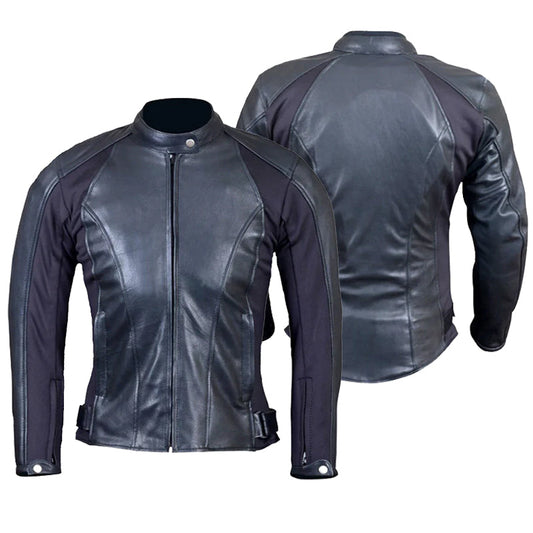 Motorcycle Cafe Racer Ladies Motorbike Leather Jacket 