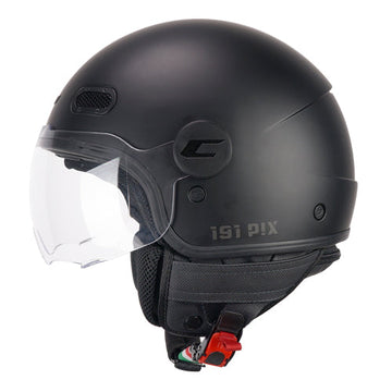CGM 191A Pix Mono Open Face Motorcycle Helmet Shaped Matt Black