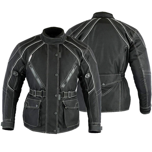 Ladies Motorcycle Delta Cordura Waterproof Jacket Black