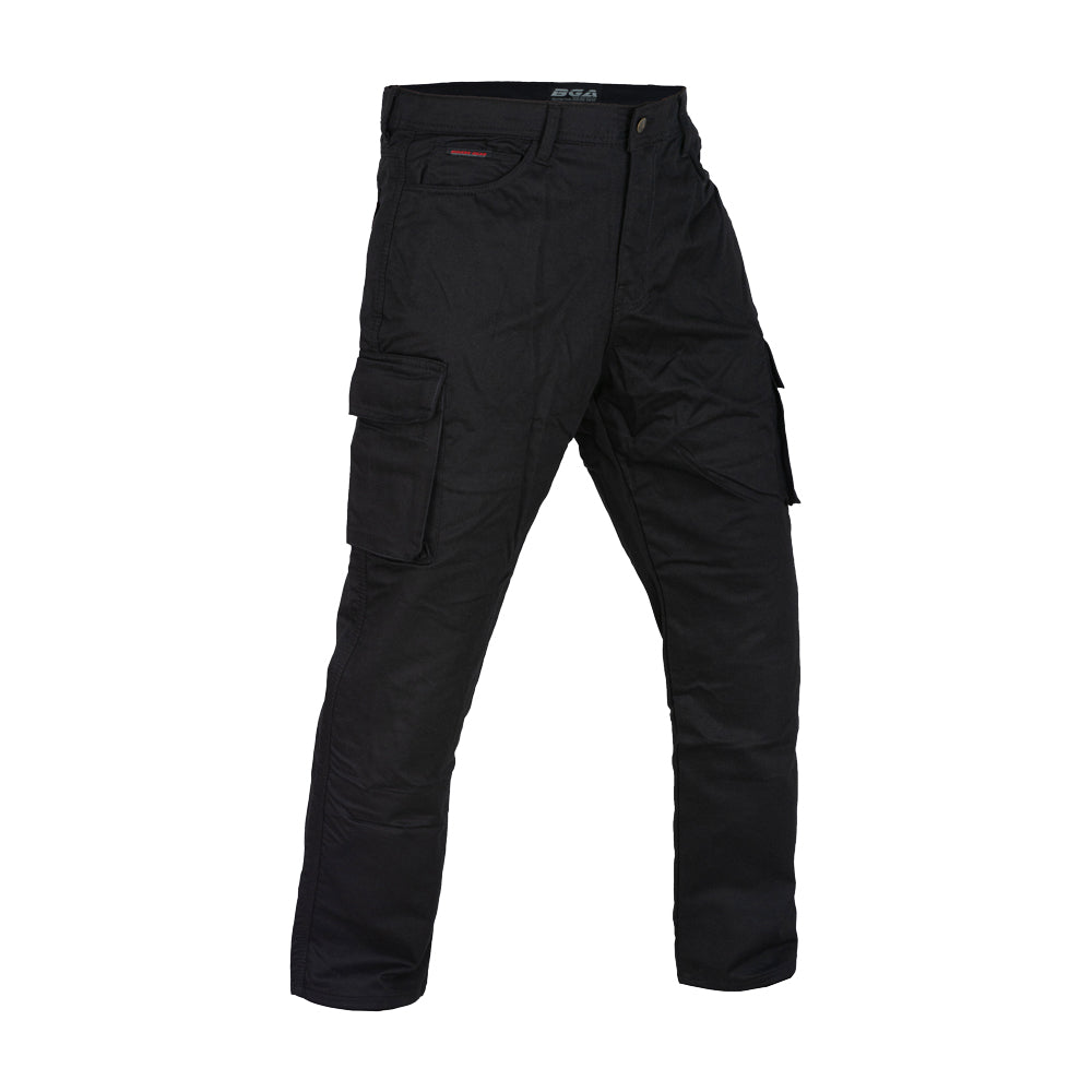 Robin Mens Motorcycle Lined with Kevlar Cargo Jeans Black