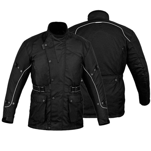 Motorcycle Avalanche Textile Jacket Riding Gear Waterproof Black