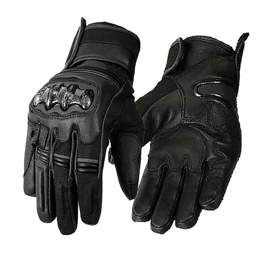 Bikers Gear Australia Vega Motorcycle Sports Waterproof Leather Gloves Black