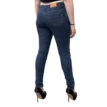 Storm Womens Motorcycle Lined with Kevlar Jeans Blue