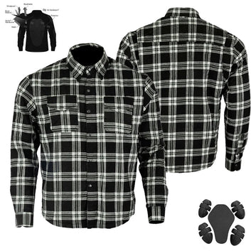 Motorcycle Mens Timber HD Lined with Kevlar Shirt Removable CE Armour