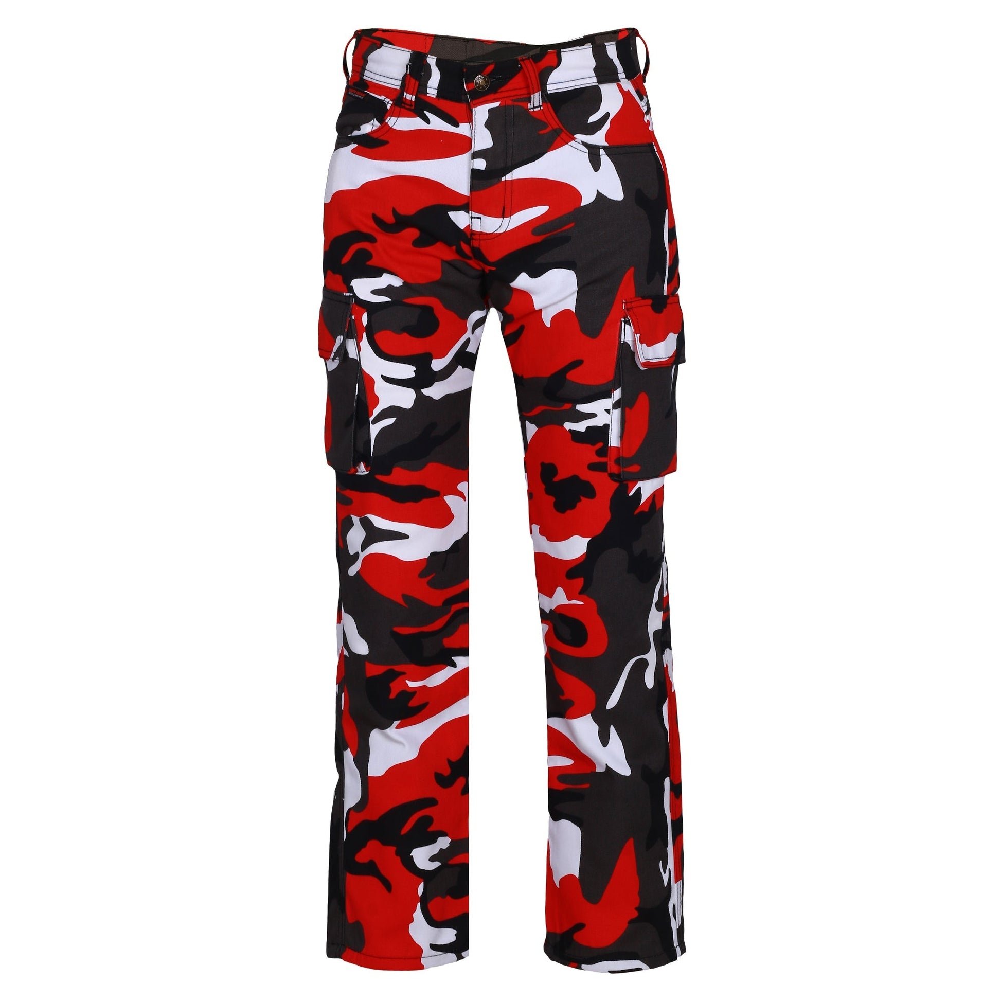 Robin Mens Motorcycle Lined with Kevlar Cargo Pants Red/Camo