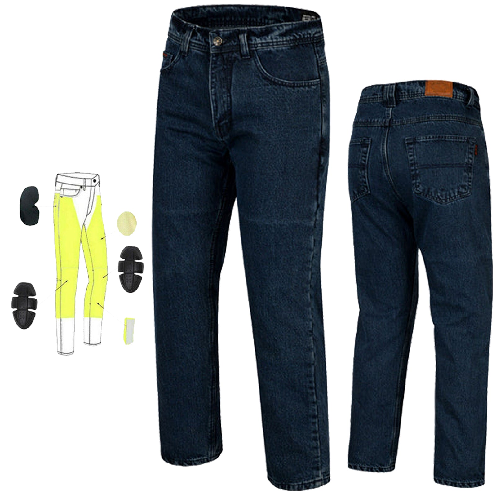 Forster Mens Motorcycle Jeans Lined with Kevlar Blue