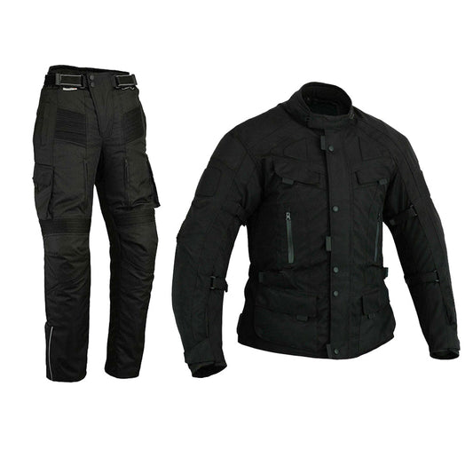 Motorcycle Infinity Adventure Waterproof Textile 2pc Suit Black