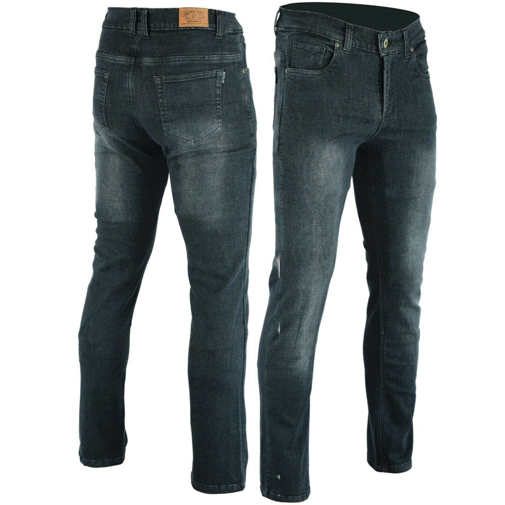 Highway Mens Motorcycle Lined with Kevlar Jeans Grey