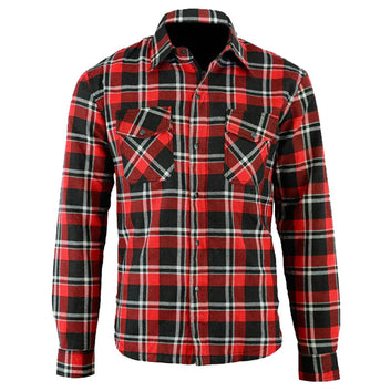 Magliette protettive da moto in flanella Exo di Bikers Gear Australia, rosse/bianche