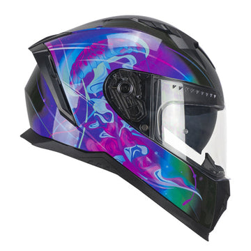 CGM 311S Blast Jelly Full Face Motorcycle Helmet Black / Purple