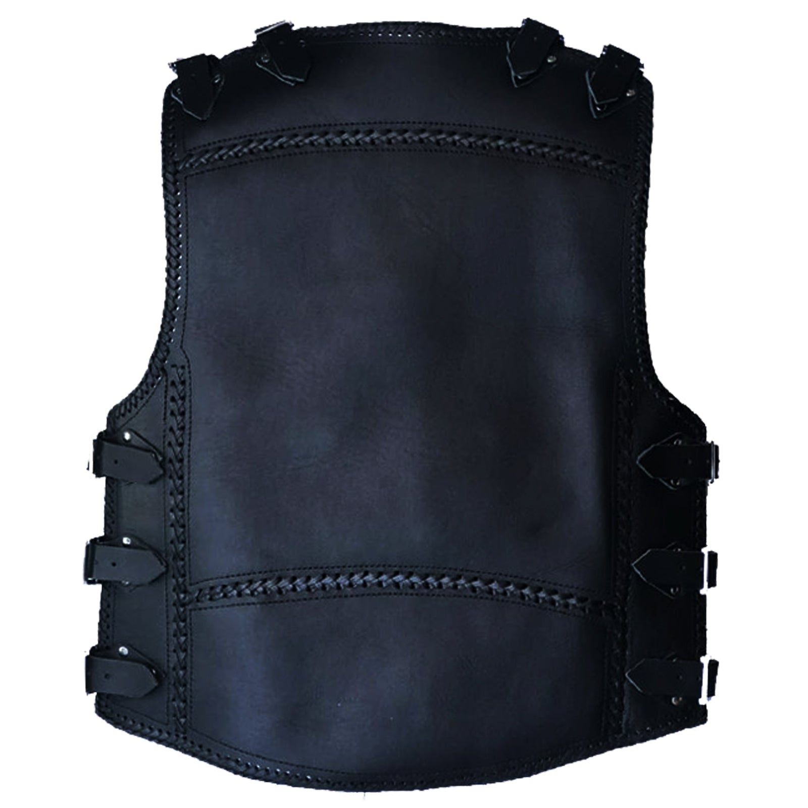 BGA 3-4 Mm Heavy Duty Motorcycle Leather Vest Black