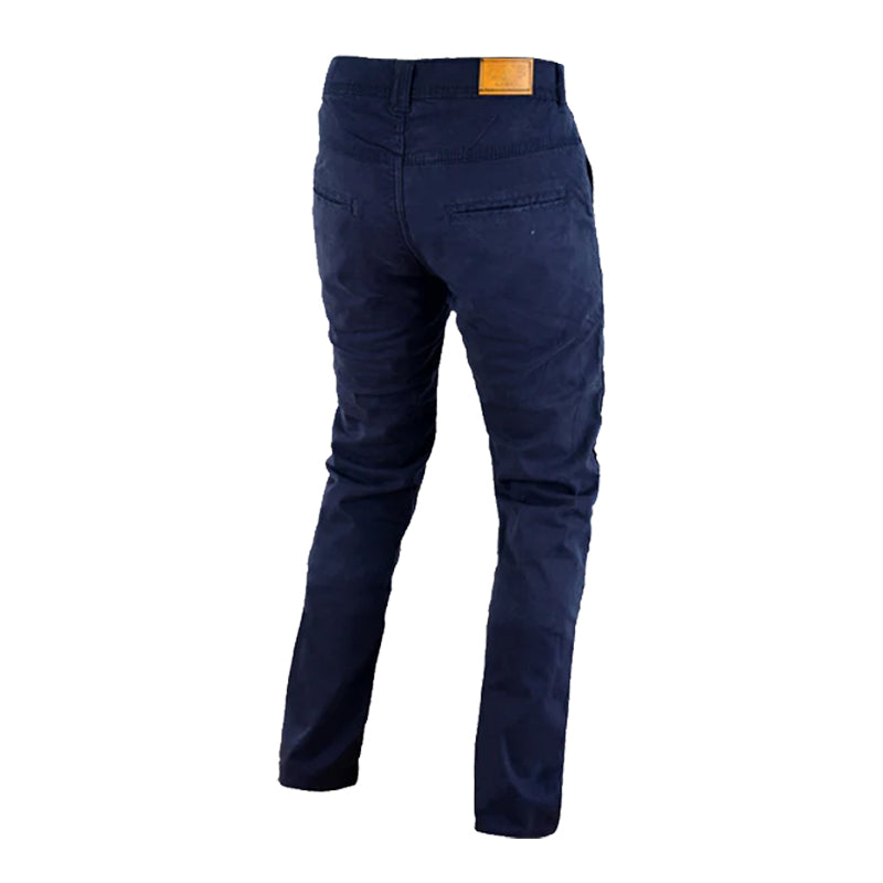 Stork Mens Motorcycle Lined with Kevlar Chinos Pants Blue