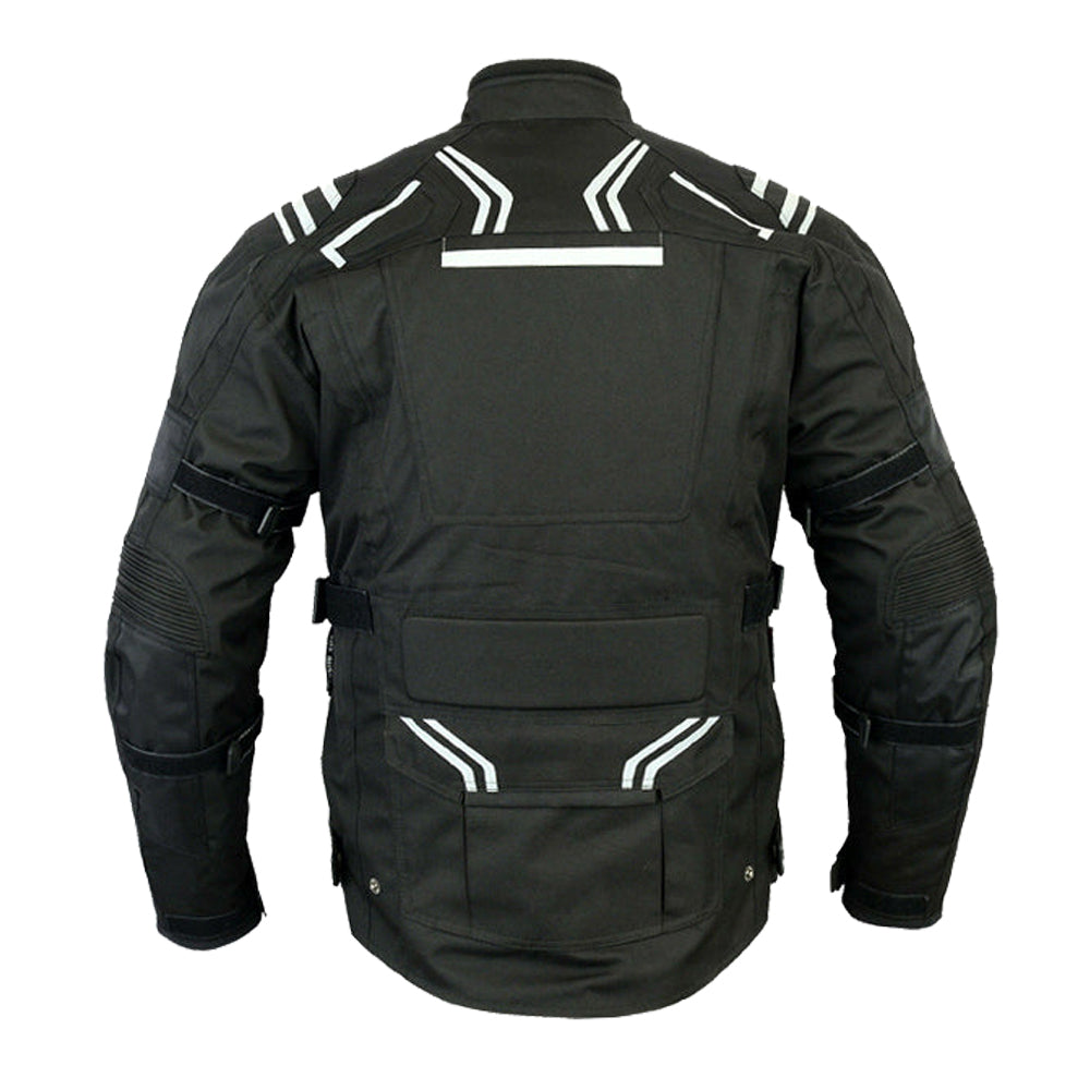 Motorcycle Velocity Jacket Black Waterproof Cordura & Textile Touring Jacket