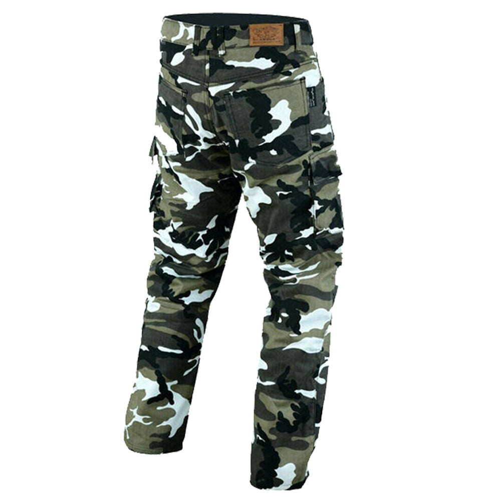 Robin Men Motorcycle Lined with Kevlar Cargo Pants Grey