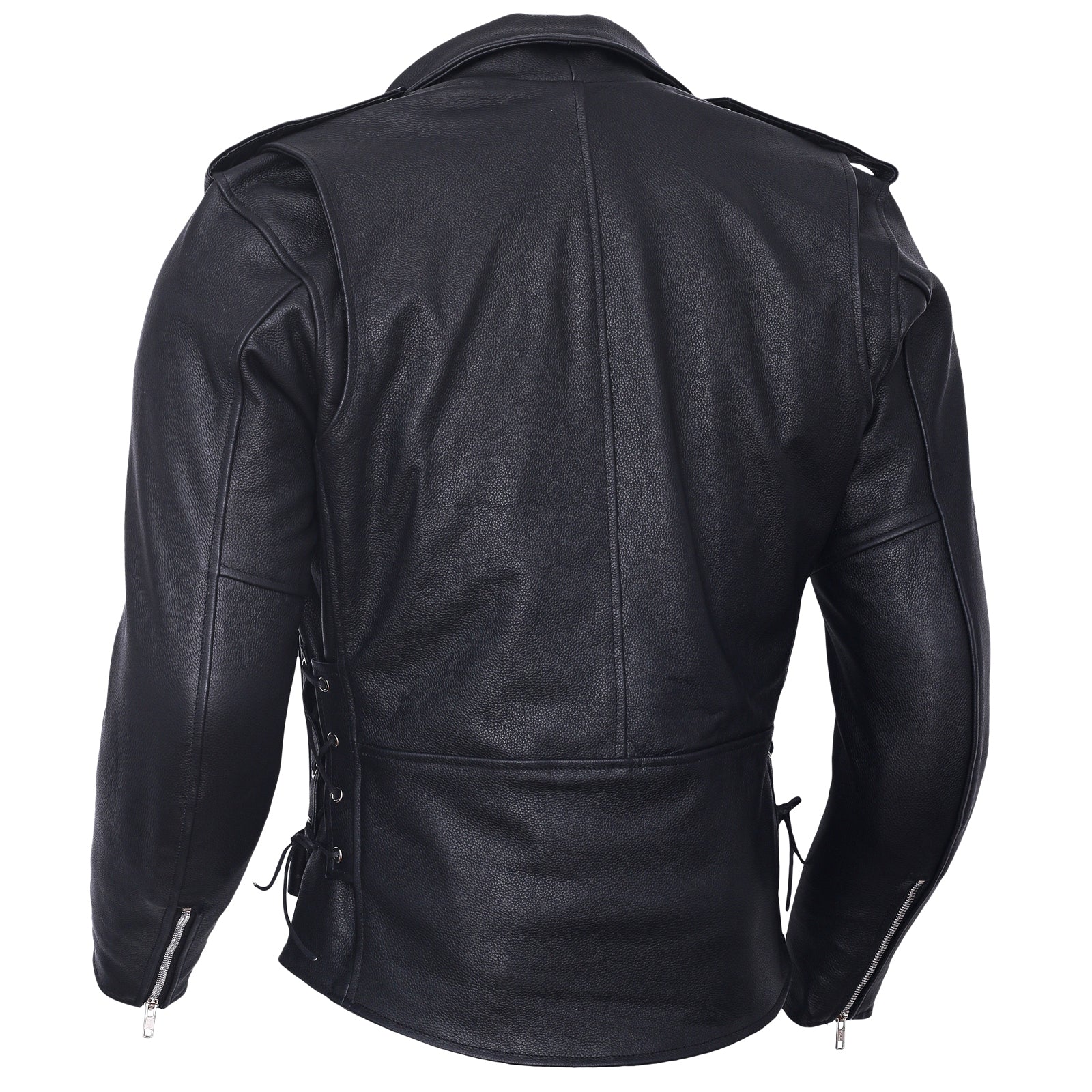 Motorcycle Leather Jacket Brando Patrol Style Classic