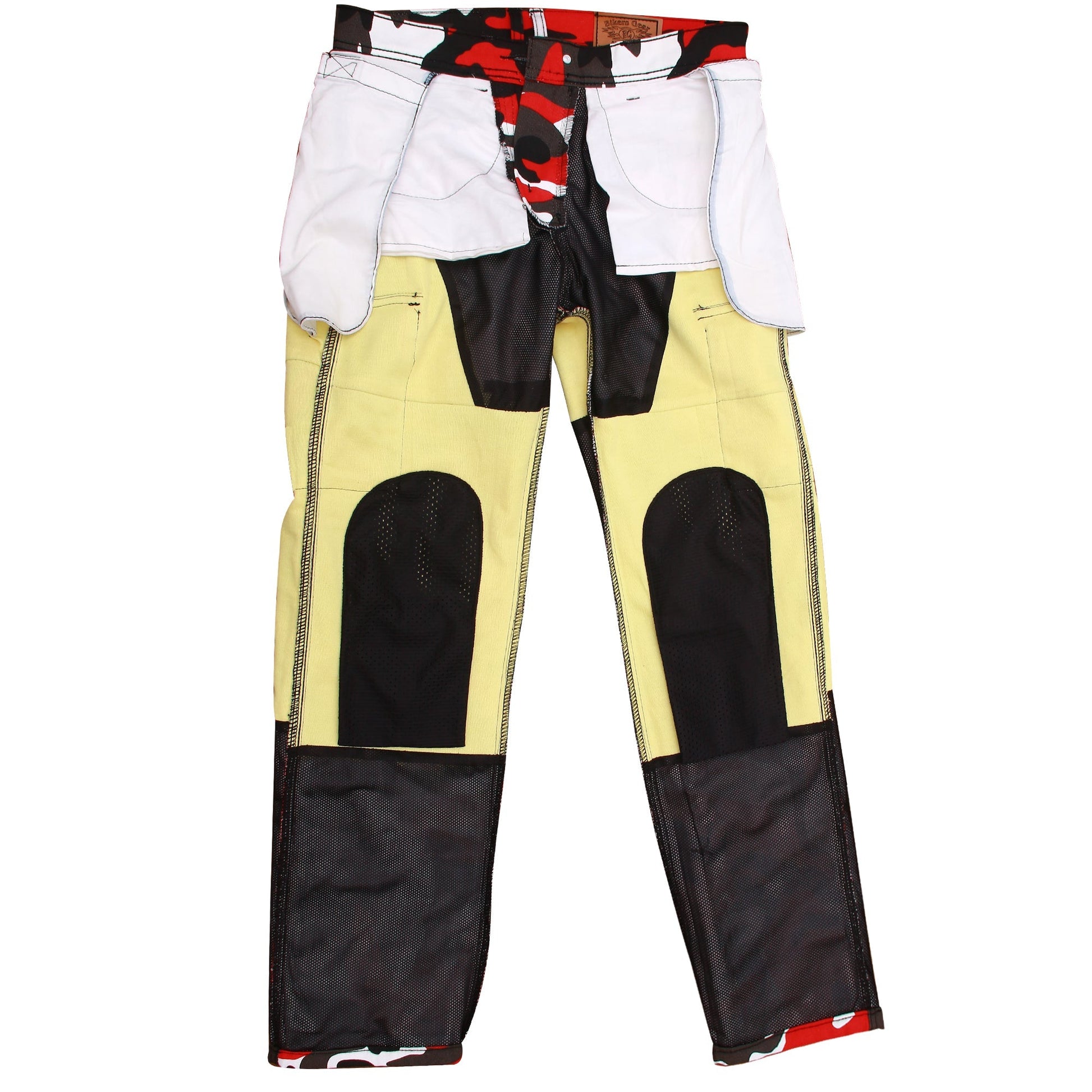 Robin Mens Motorcycle Lined with Kevlar Cargo Pants Red/Camo