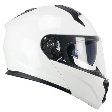 CGM 5THA Falcon Mono Modular Motorcycle Helmet White