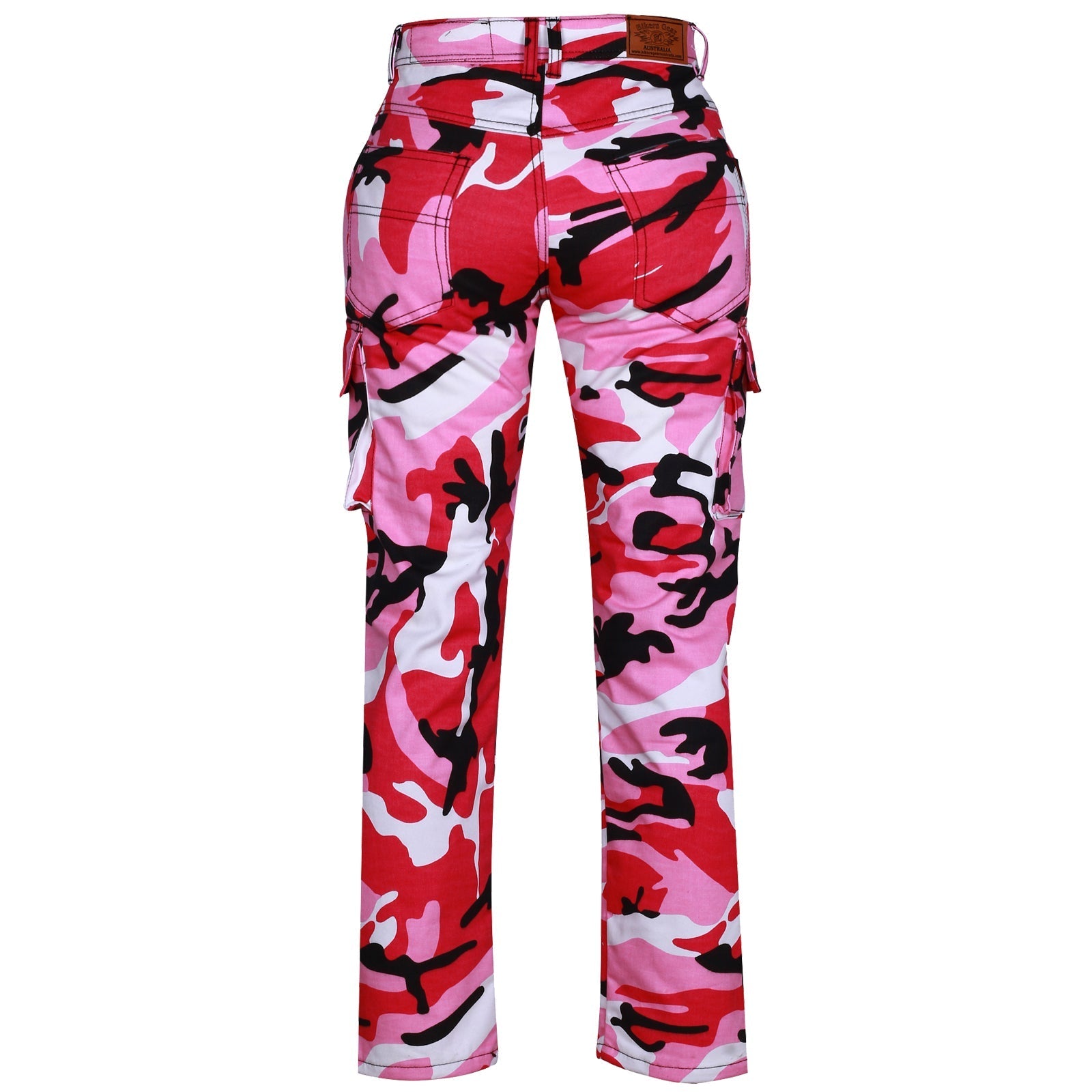 Robin Women Motorcycle Lined with Kevlar Cargo Pants Pink