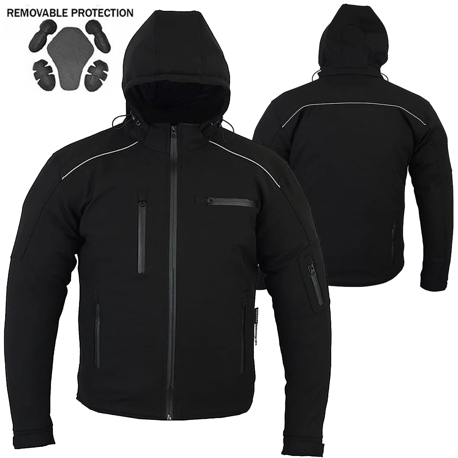 The Apex Soft Shell Motorcycle Lined with Kevlar Hoodie