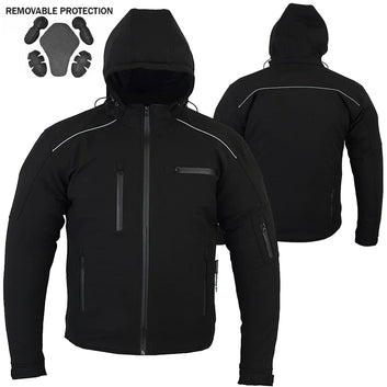 The Apex Soft Shell Motorcycle Lined with Kevlar Hoodie