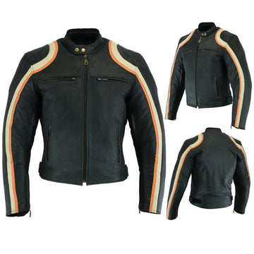 Motorcycle Retro Vintage Cafe Racer CE Leather Jacket