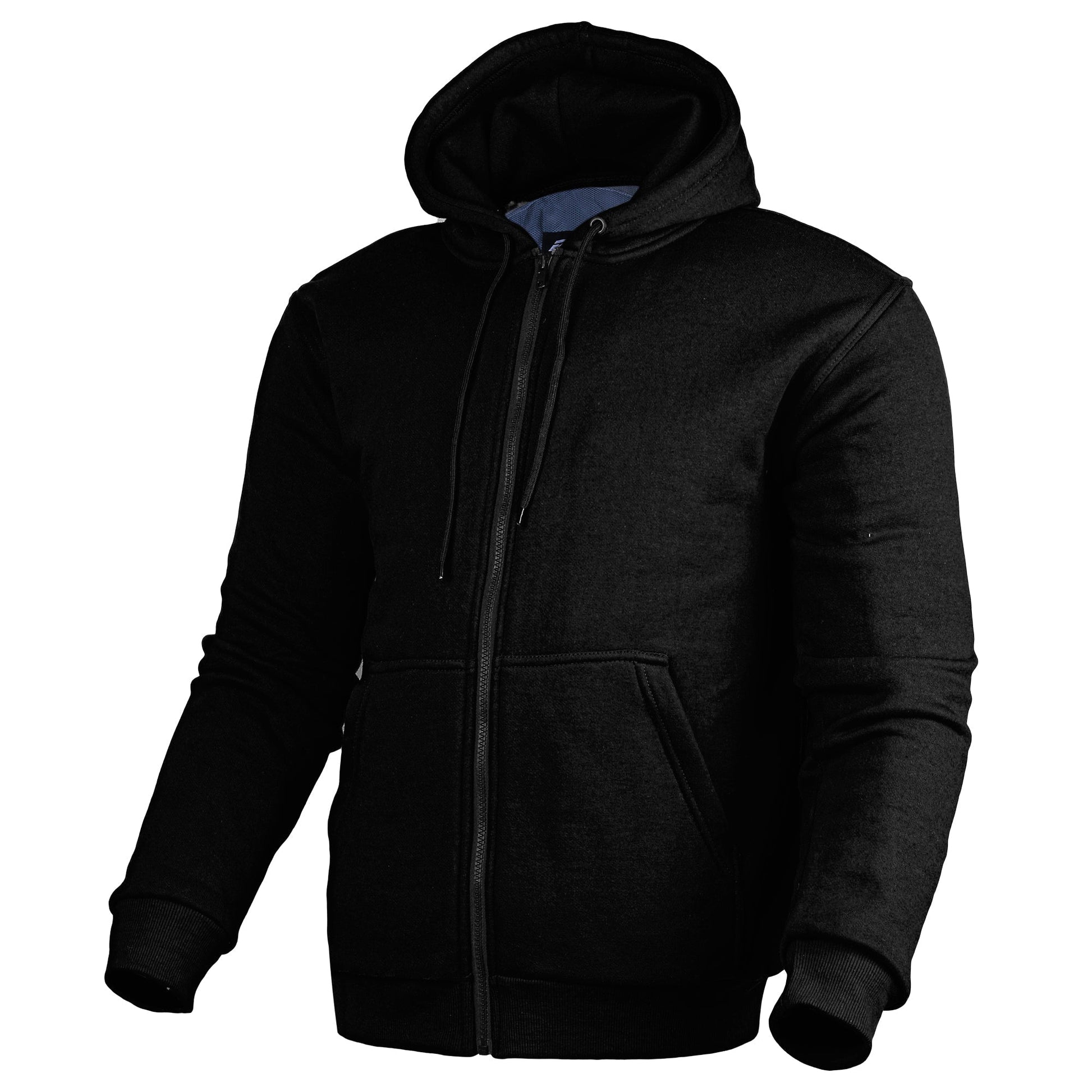 Mens Alpha Protective  Motorcycle Hoodie Lined with Kevlar Black