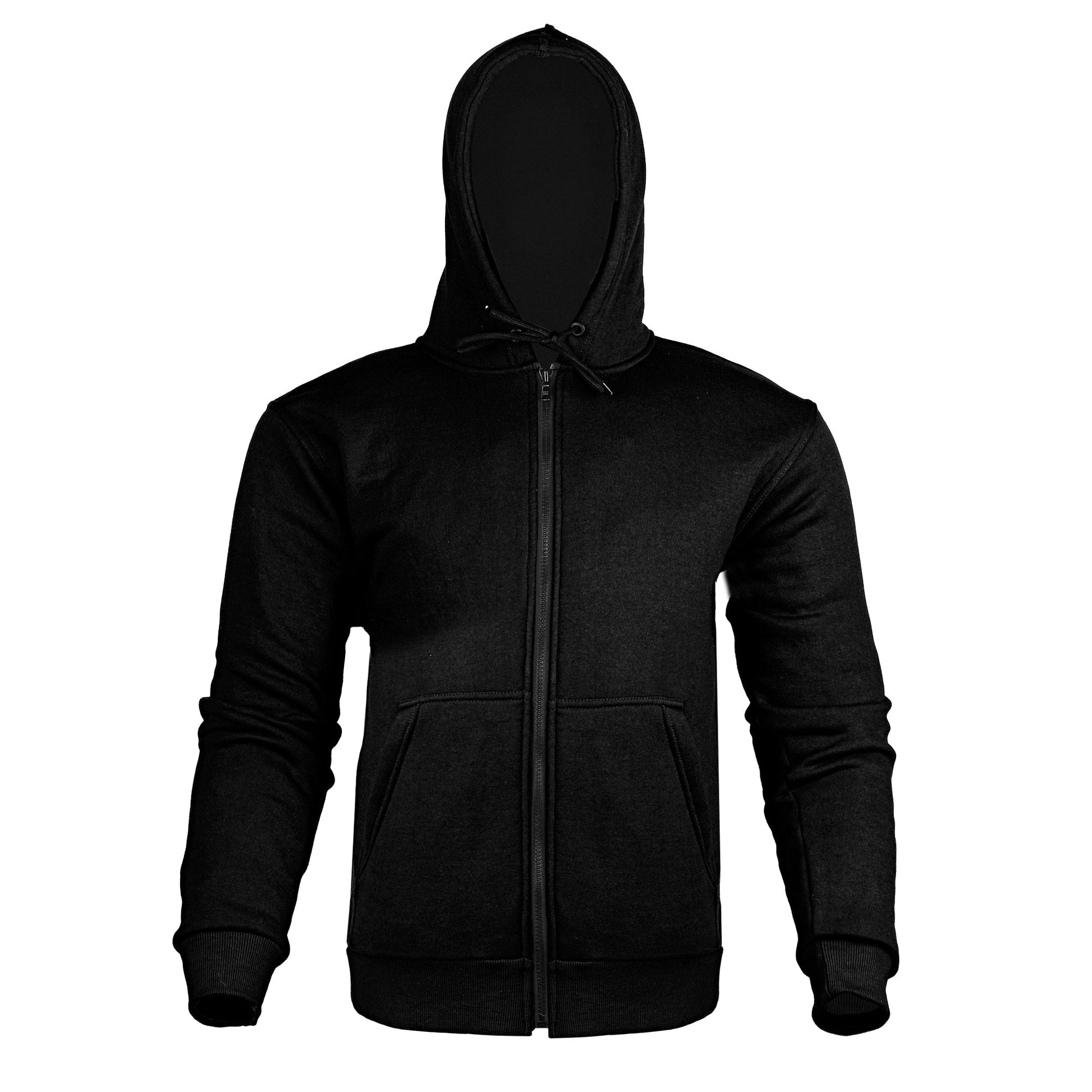 Mens Alpha Protective  Motorcycle Hoodie Lined with Kevlar Black