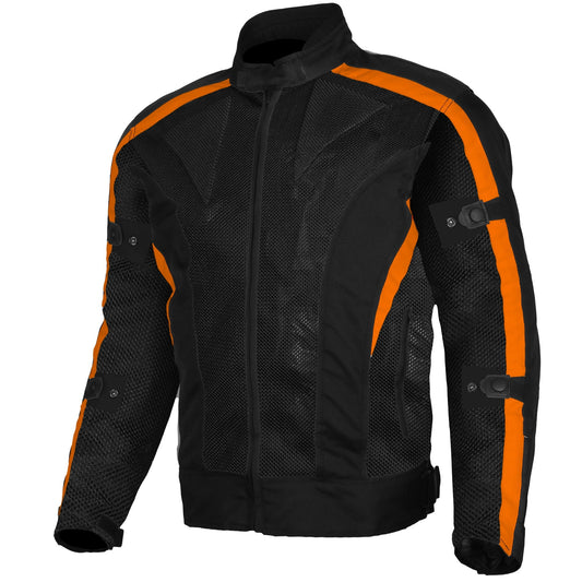 Bikers Gear Australia Chicane Summer Mesh Jacket Black/Orange - Premium Men Cordura Jackets - Just £58.99! Shop now at Australian Bikers Gear
