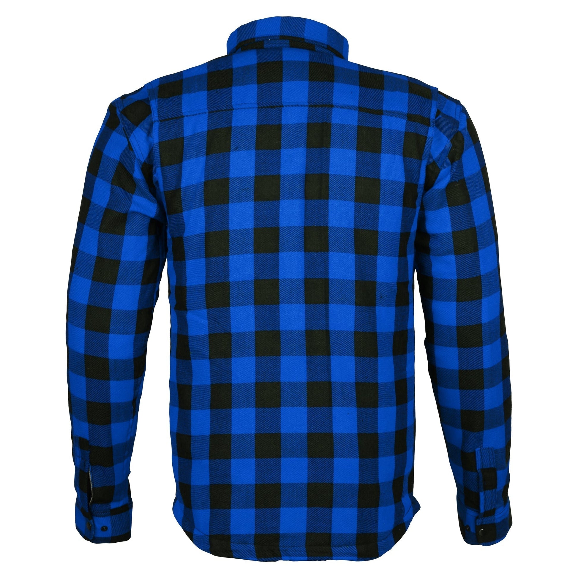 Bikers Gear Australia Exo Protective Motorrad Flanellhemden Blau/Schwarz