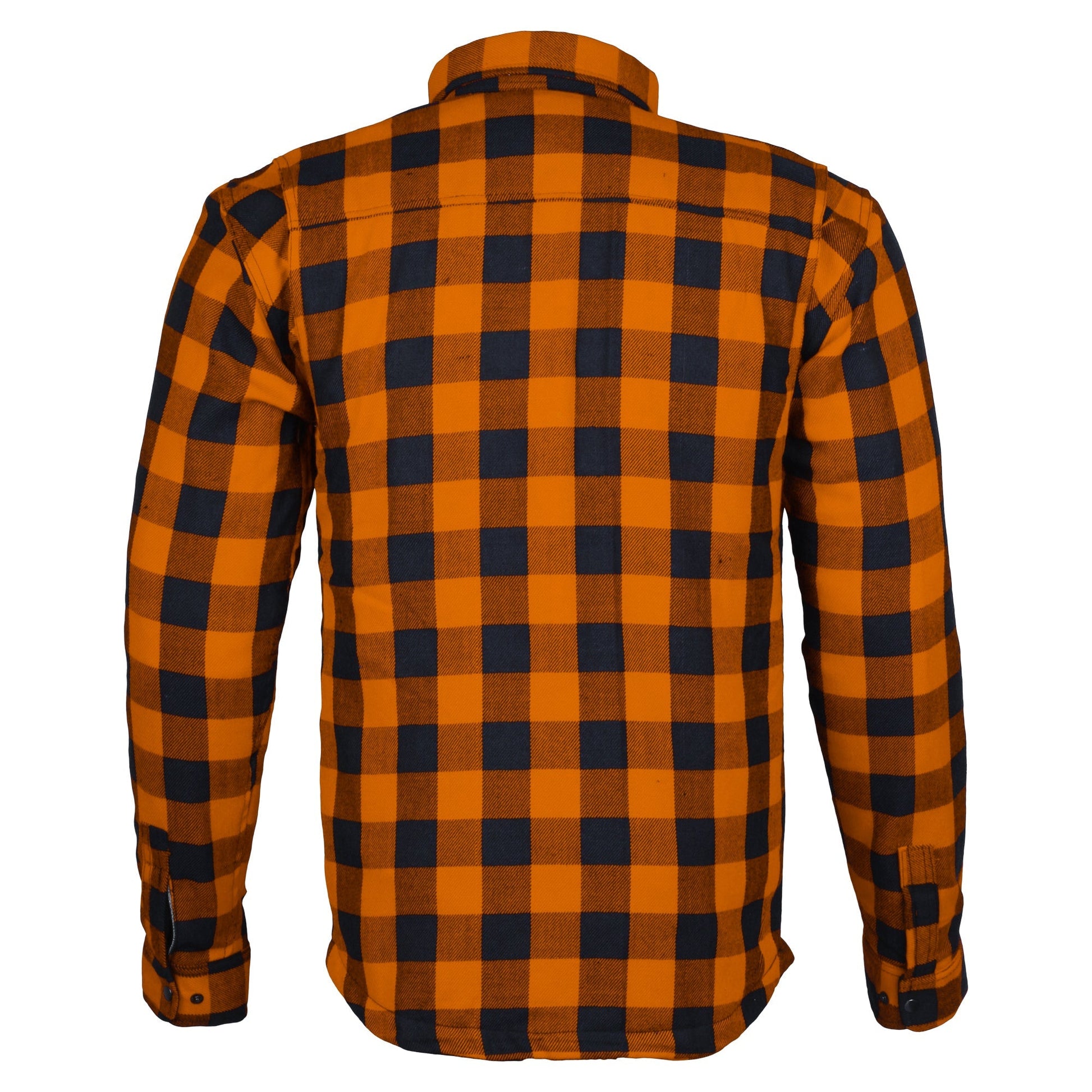 Bikers Gear Australia Exo Protective Motorcycle Flannel Shirts Orange/Black - Premium Men Protective Shirts - Just £68.98! Shop now at Australian Bikers Gear