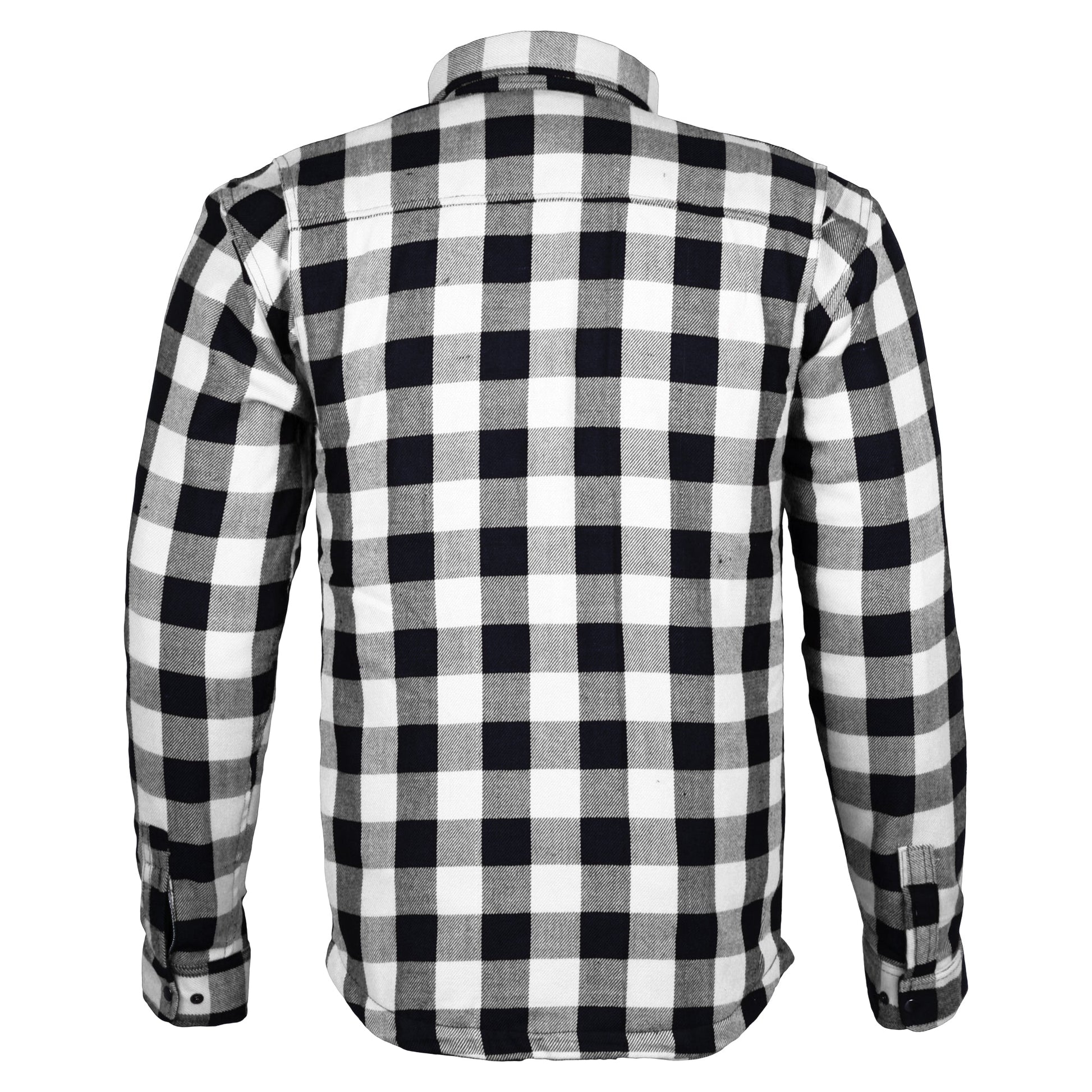 Bikers Gear Australia Exo Protective Motorcycle Flannel Shirts White/Black - Premium Men Protective Shirts - Just £68.98! Shop now at Australian Bikers Gear