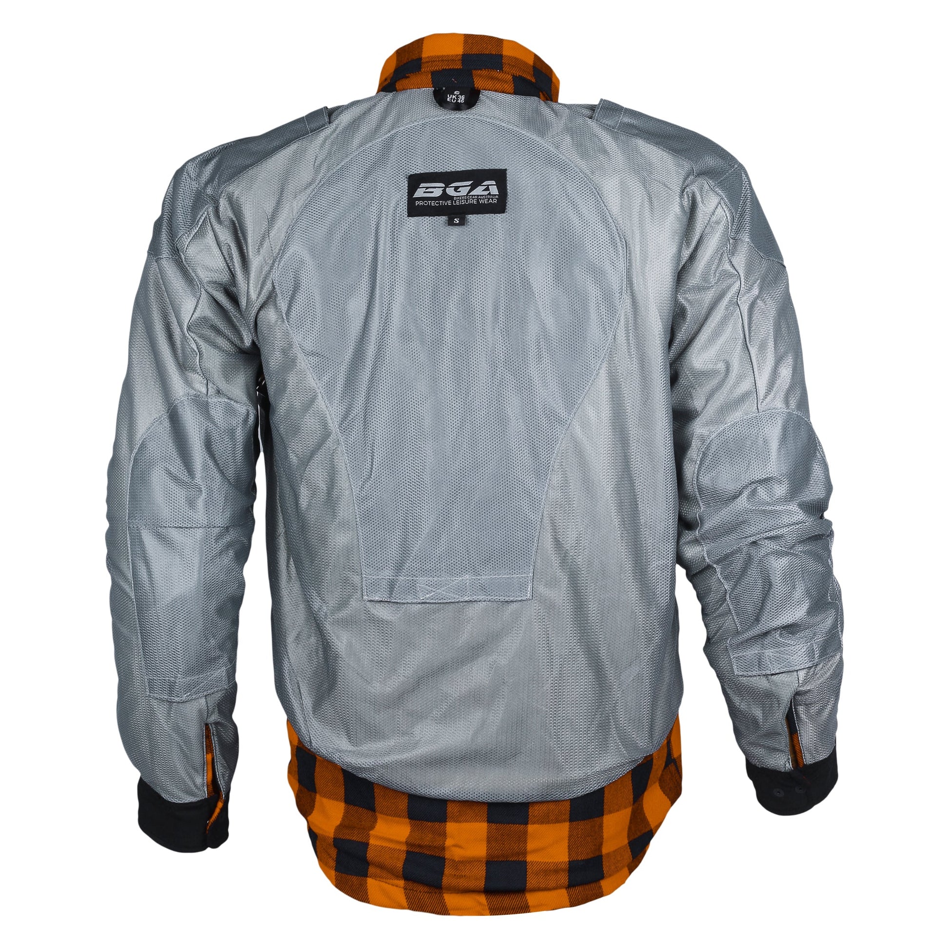 Bikers Gear Australia Exo Protective Motorcycle Flannel Shirts Orange/Black - Premium Men Protective Shirts - Just £68.98! Shop now at Australian Bikers Gear