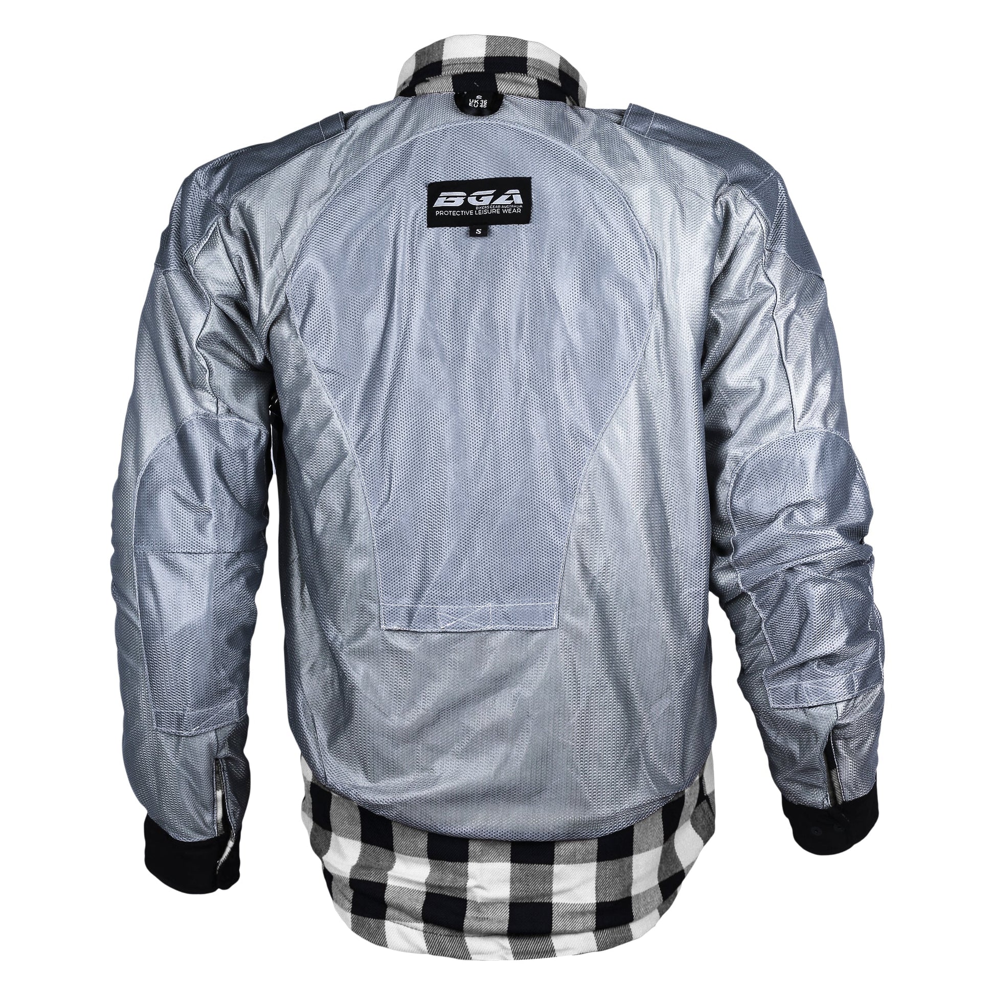 Bikers Gear Australia Exo Protective Motorcycle Flannel Shirts White/Black - Premium Men Protective Shirts - Just £68.98! Shop now at Australian Bikers Gear