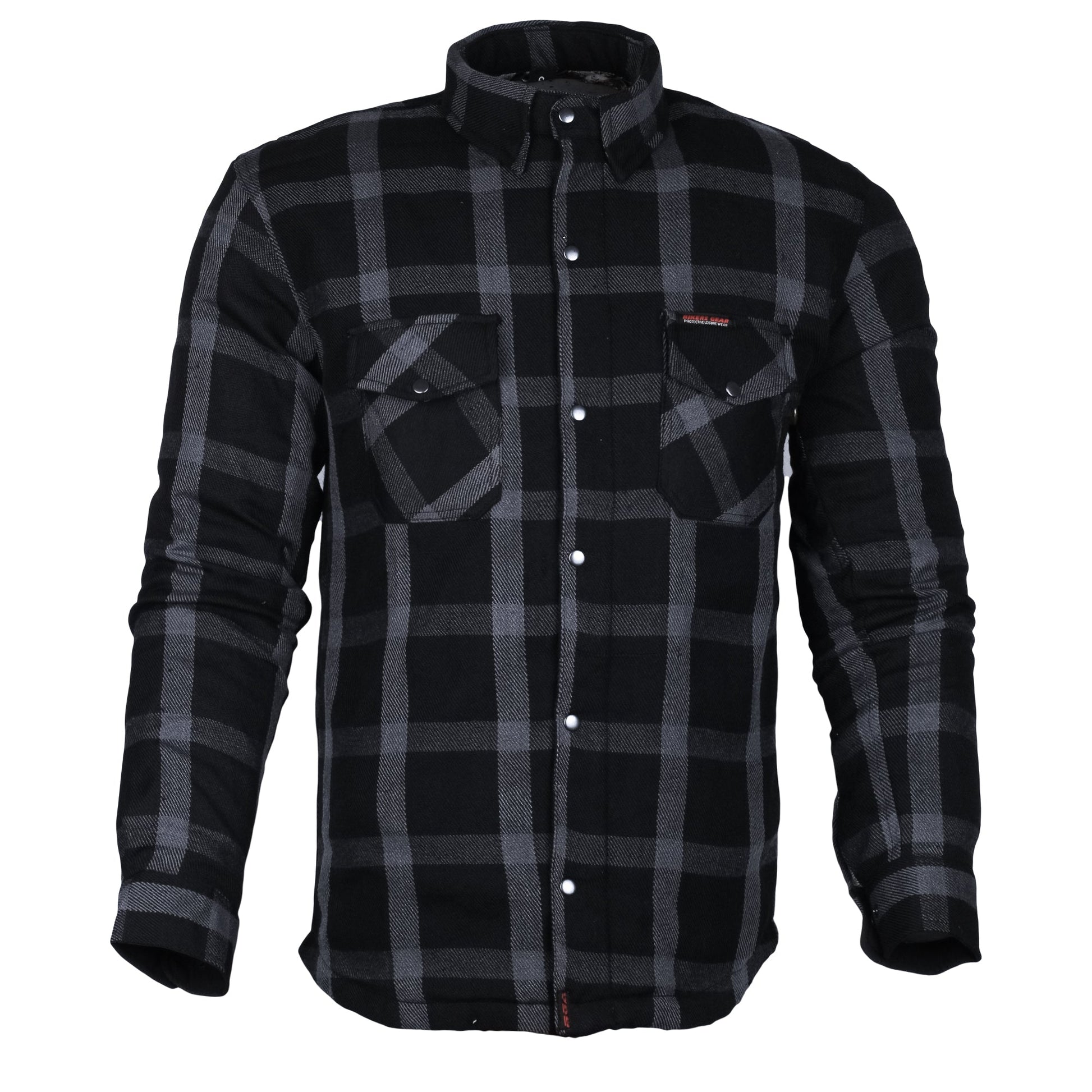 Bikers Gear Australia Exo Protective Motorcycle Flannel Shirts Grey/Black - Premium Men Protective Shirts - Just £68.98! Shop now at Australian Bikers Gear