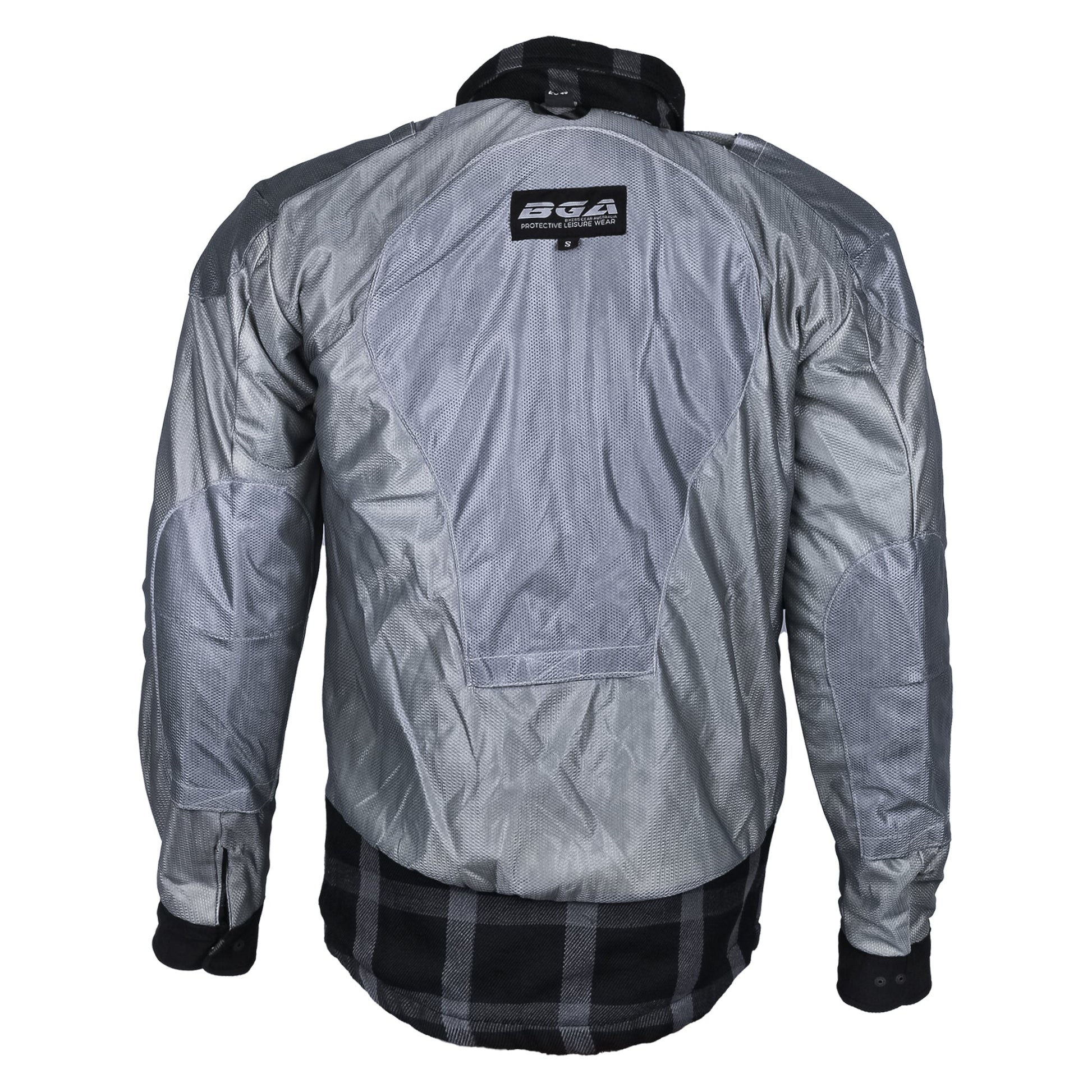 Bikers Gear Australia Exo Protective Motorcycle Flannel Shirts Grey/Black - Premium Men Protective Shirts - Just £68.98! Shop now at Australian Bikers Gear
