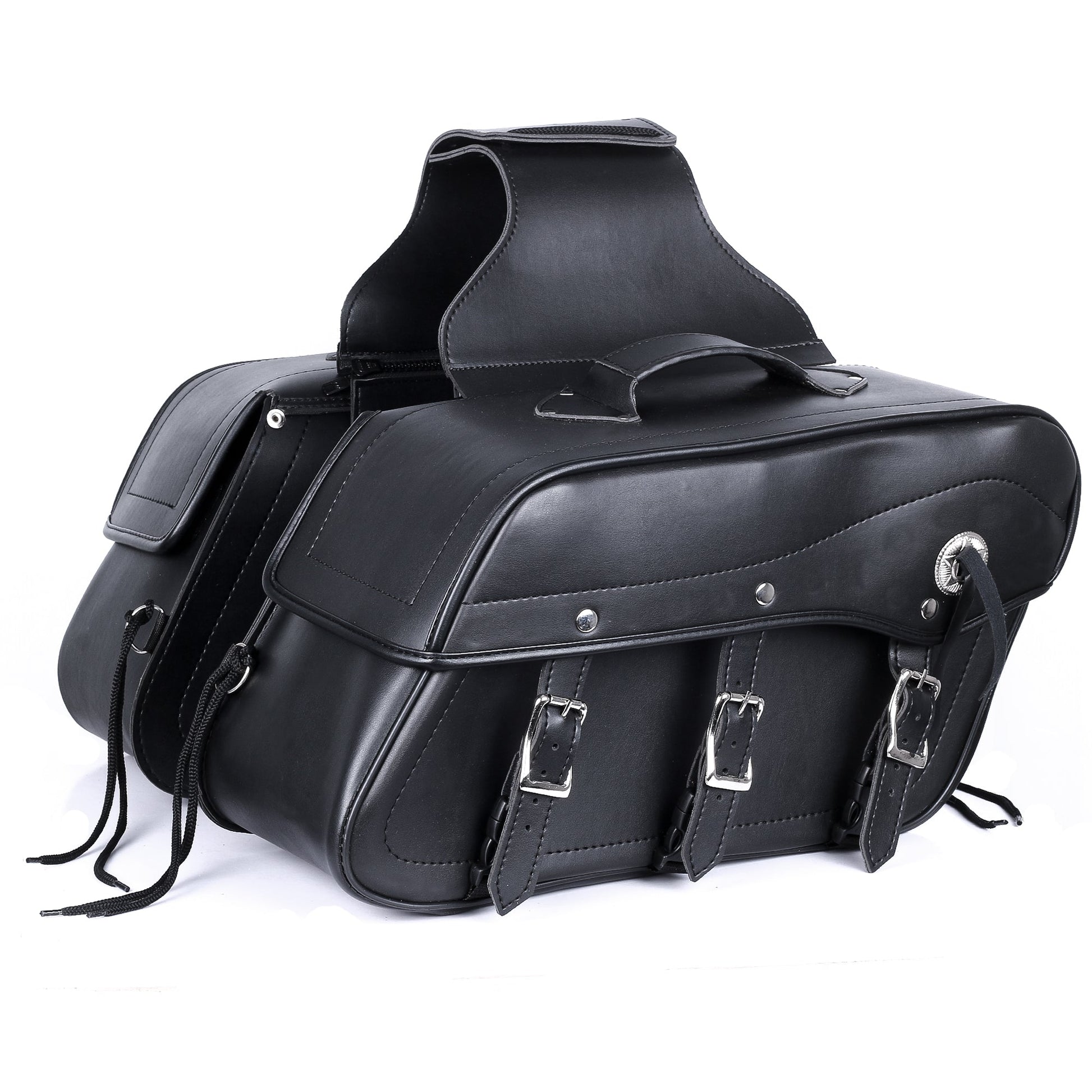 Bikers Gear Australia Fender PLAIN Leather Motorcycle Saddlebag