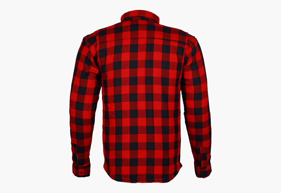 Bikers Gear Australia Exo Protective Motorcycle Flannel Shirts Red/Black - Premium Men Protective Shirts - Just £68.98! Shop now at Australian Bikers Gear