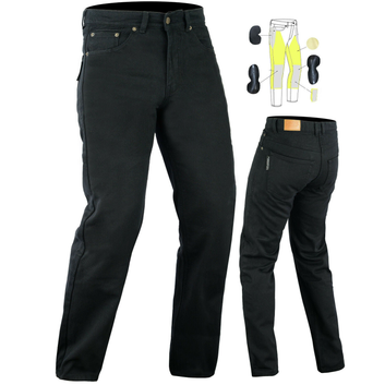 Cougar Mens Denim Motorcycle Lined with Kevlar Jeans Black